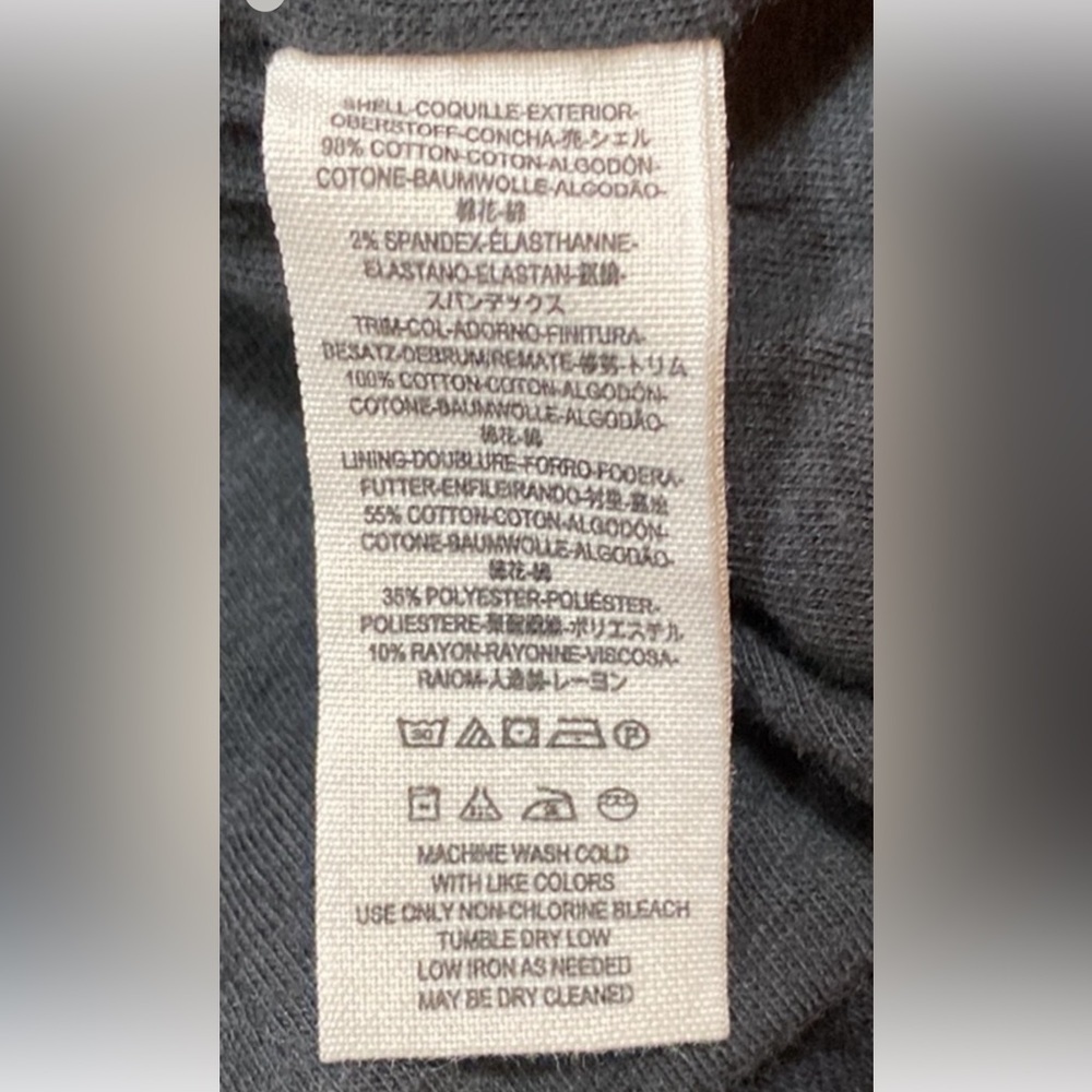 Free People Black Comb Open Waterfall Front Raw Trim Cotton Jacket Sz 6 ✌️❤️EUC‌ - Picture 12 of 16